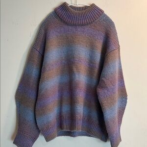 COS Multicolor Striped Turtleneck Sweater